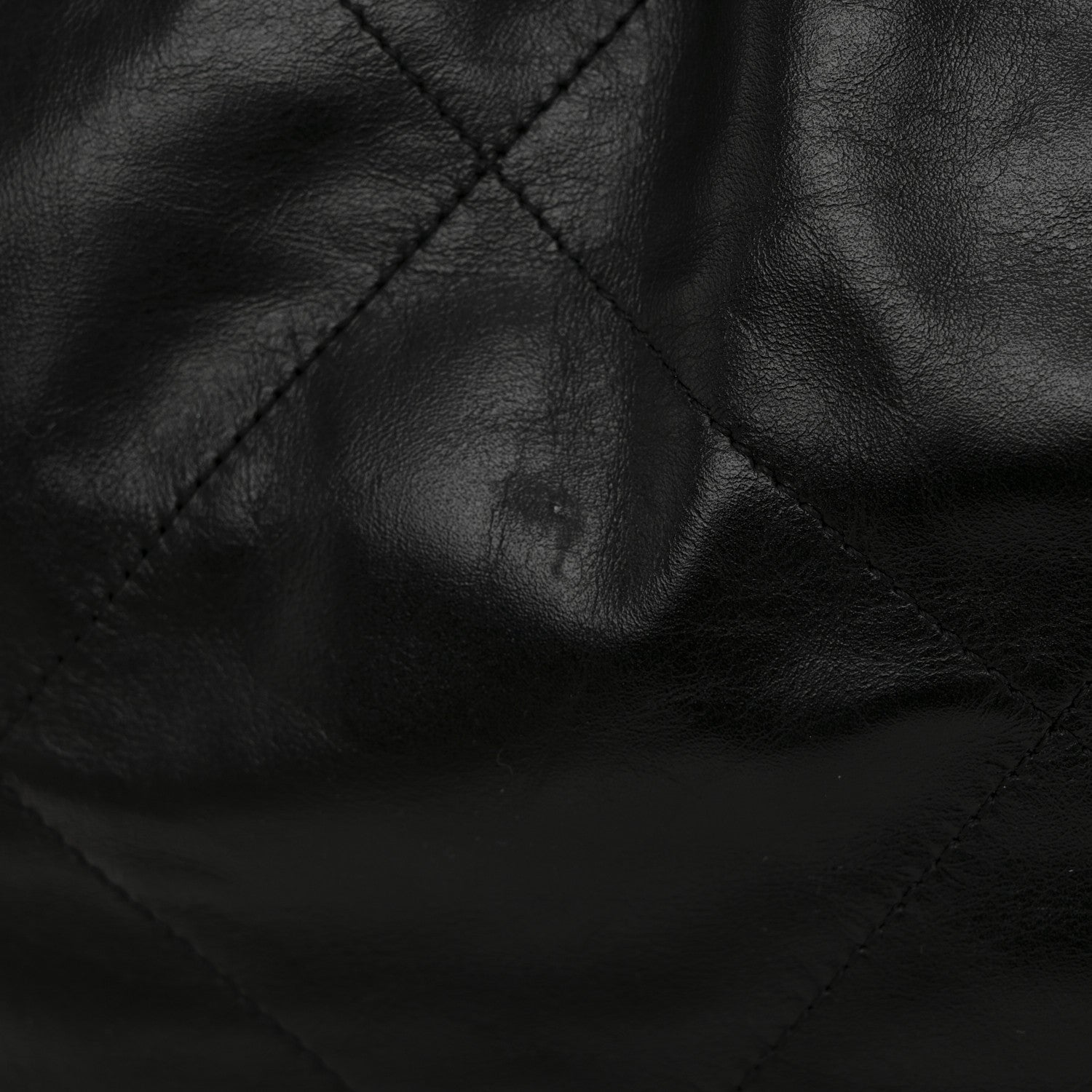 Shiny Calfskin Quilted Small Chanel 22 Black