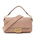 Nappa FF 1974 Embossed Baguette Rosa Bourbon