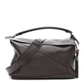 Nappa Lambskin Large Featherlight Puzzle Bag Dark Chestnut
