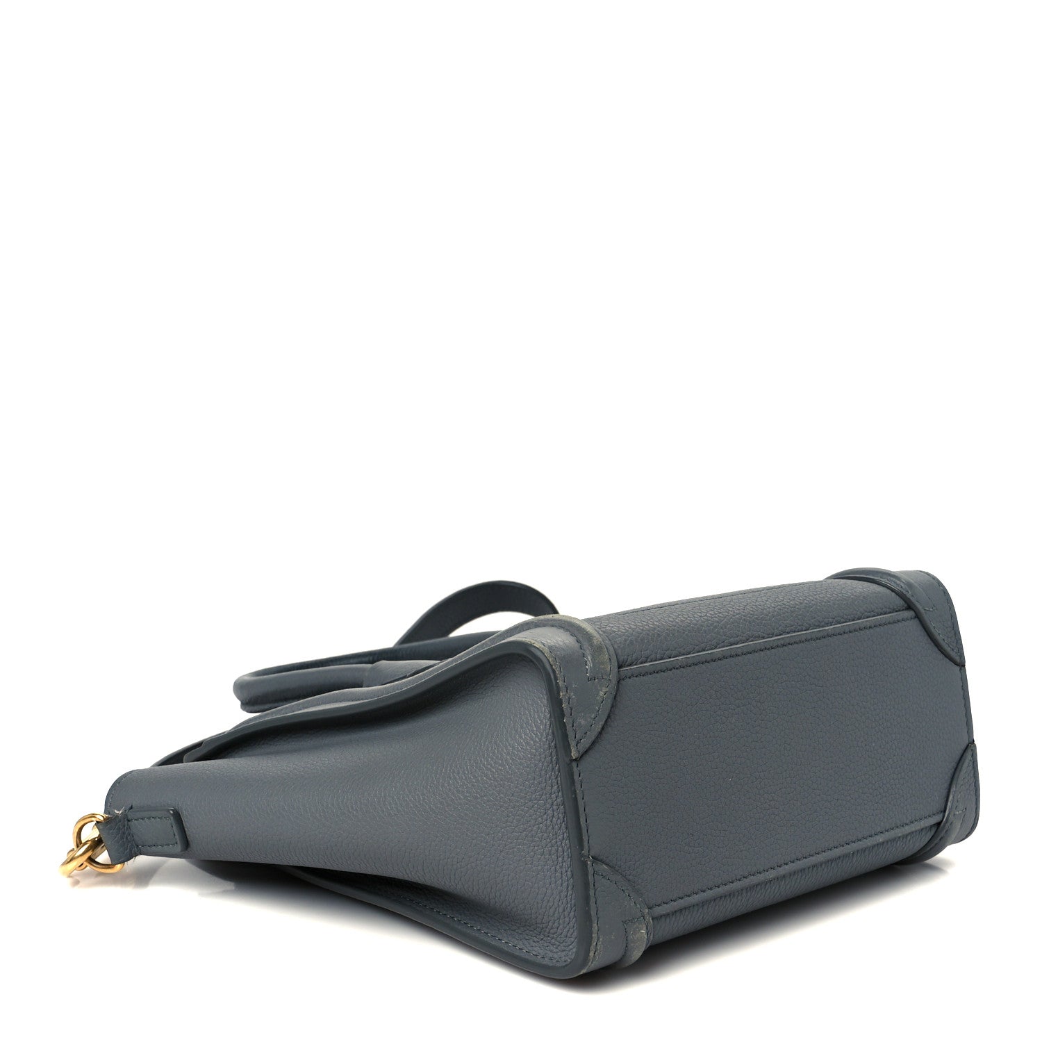 Drummed Calfskin Nano Luggage Kohl