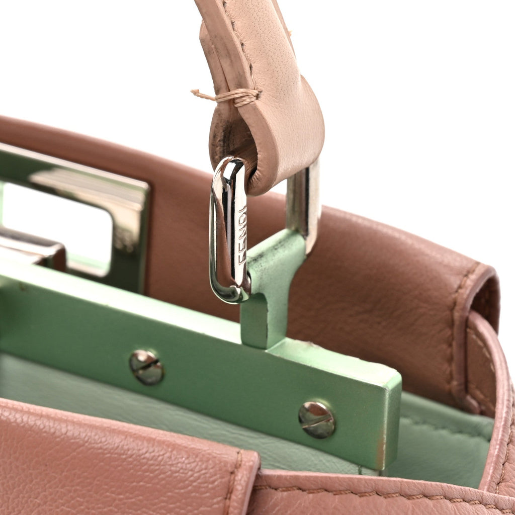 Nappa Colorblock Mini Peekaboo Iconic Satchel English Rose Plaster Oxigen