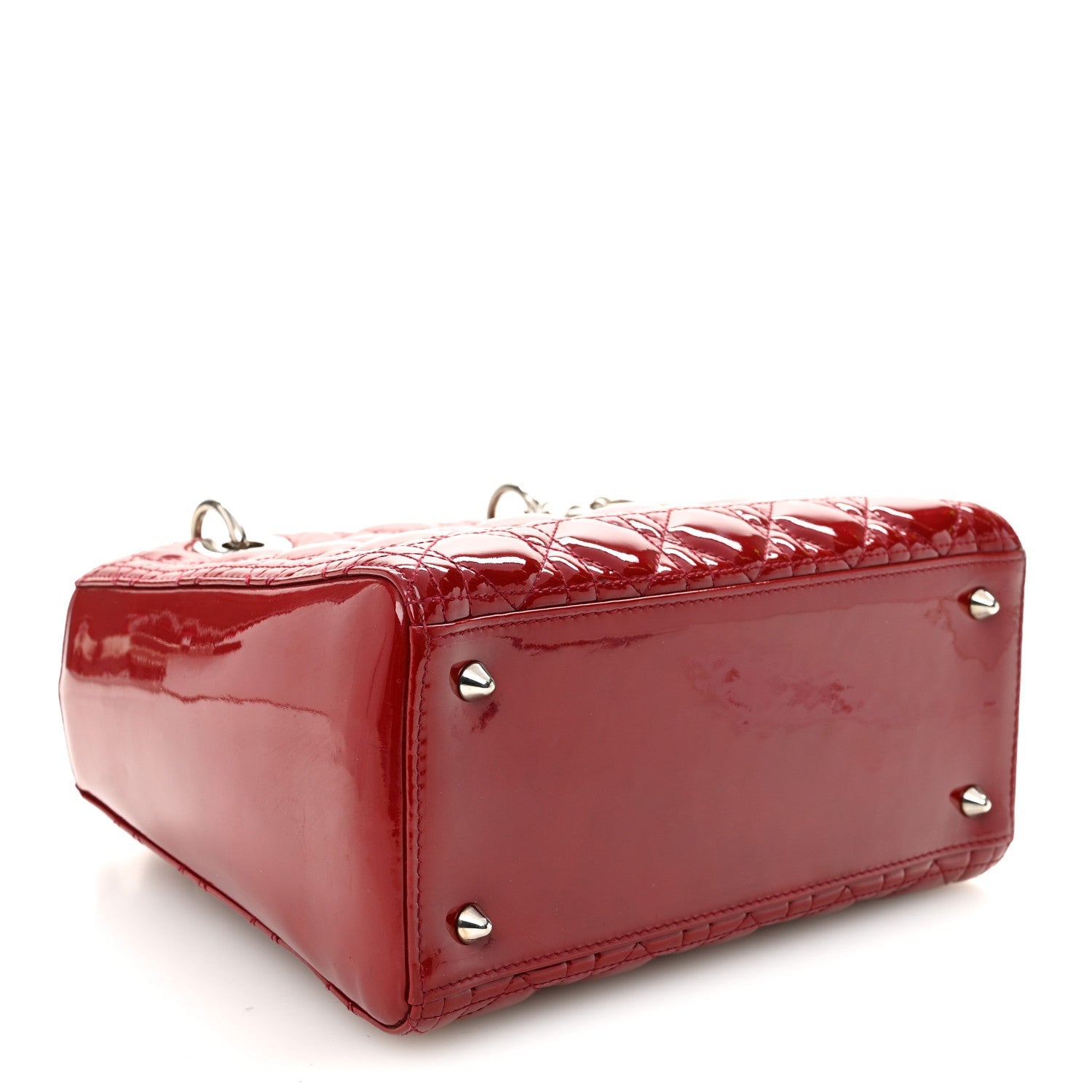 Patent Cannage Medium Lady Dior Red