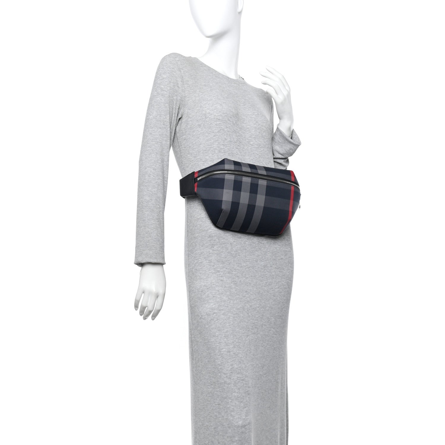House Check Sonny Bum Bag Navy Grey