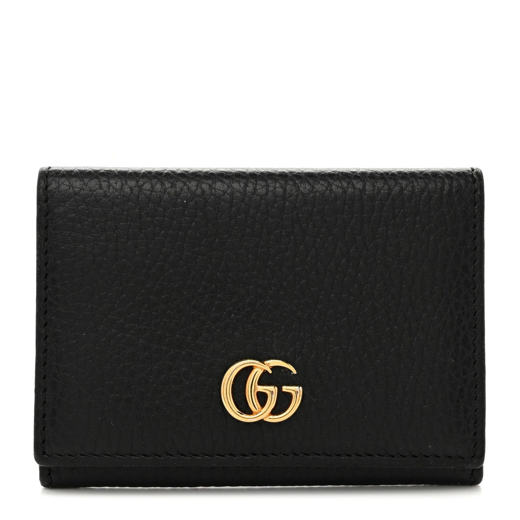Pebbled Calfskin GG Marmont  Case Black