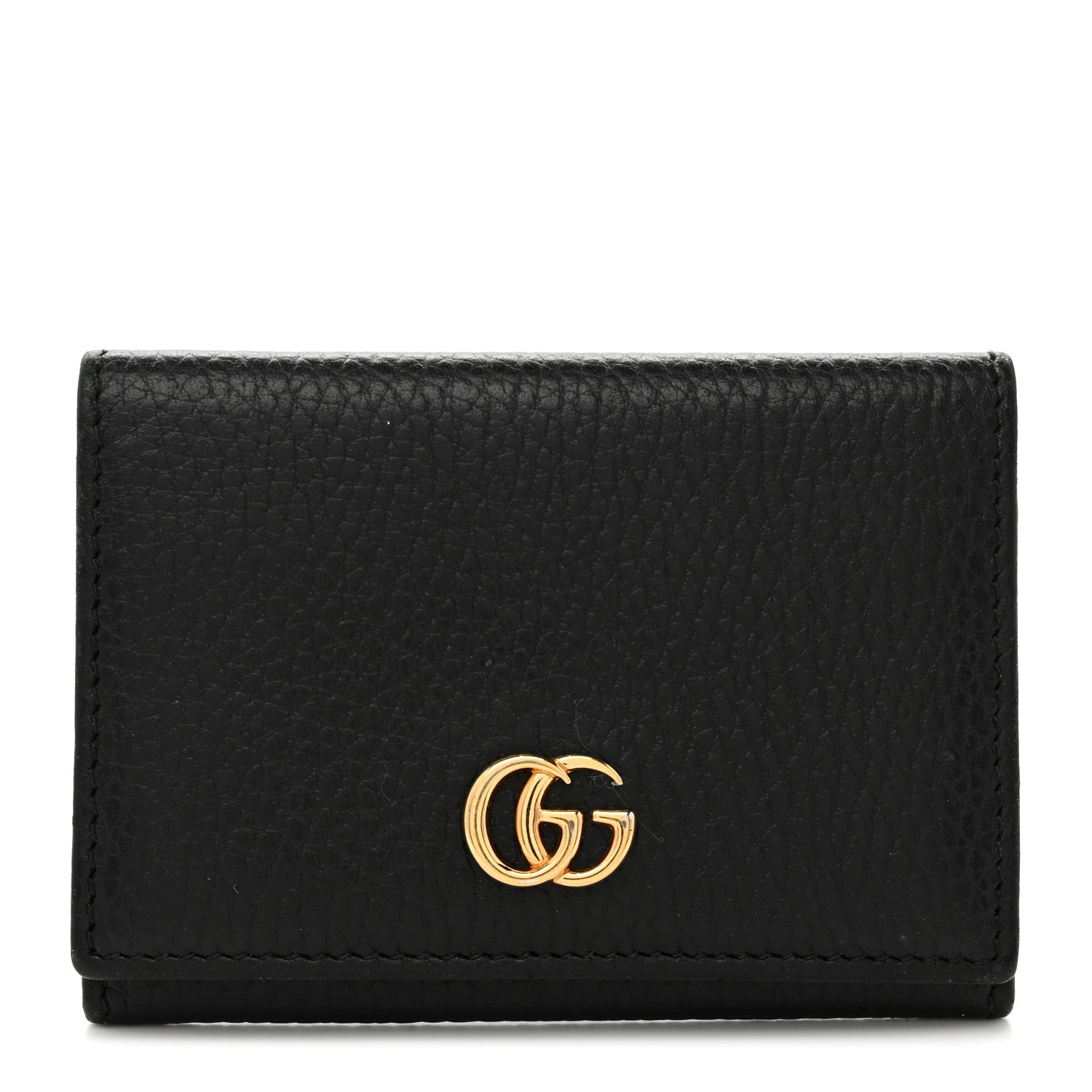 Pebbled Calfskin GG Marmont  Case Black
