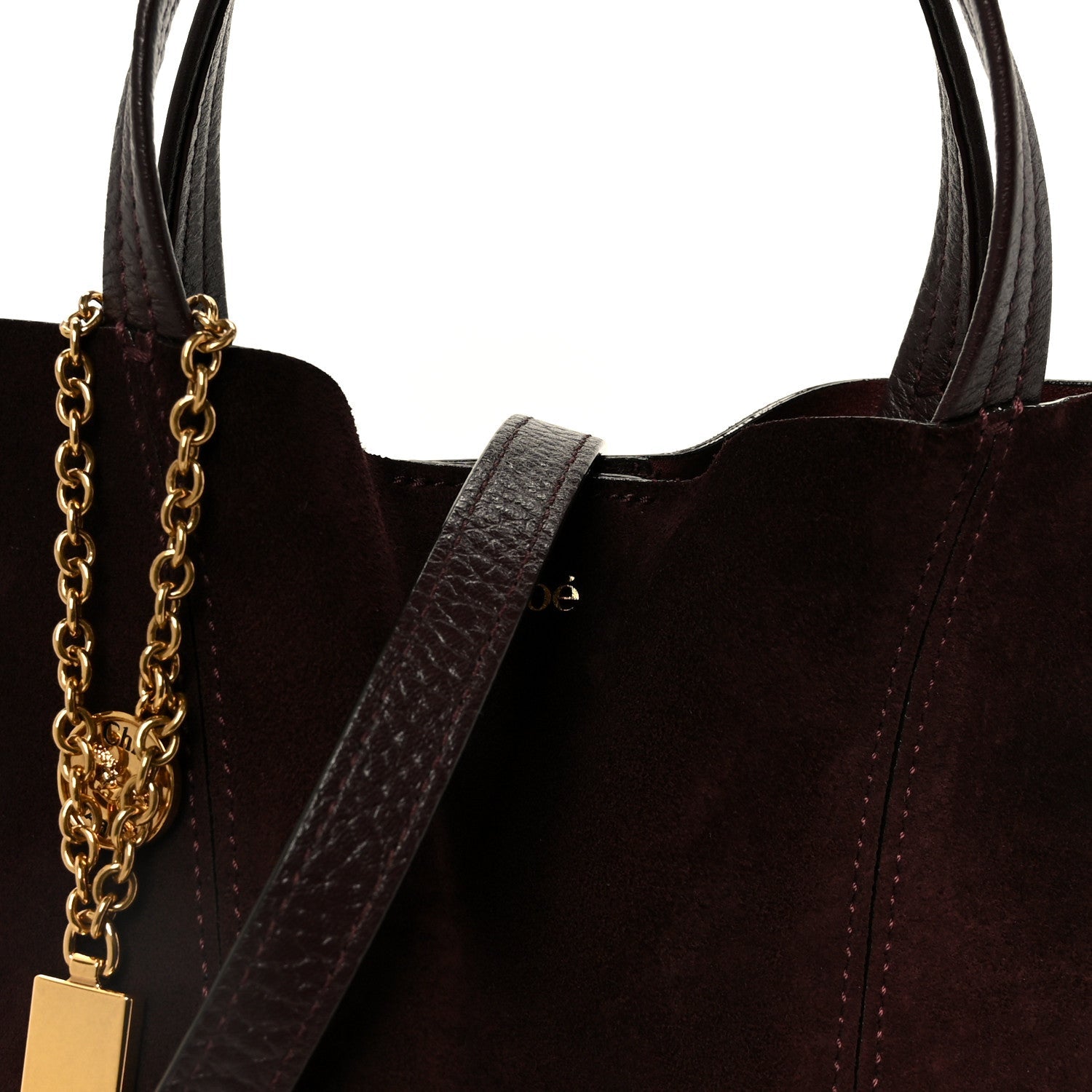 Suede Small Spin Tote Deep Violine