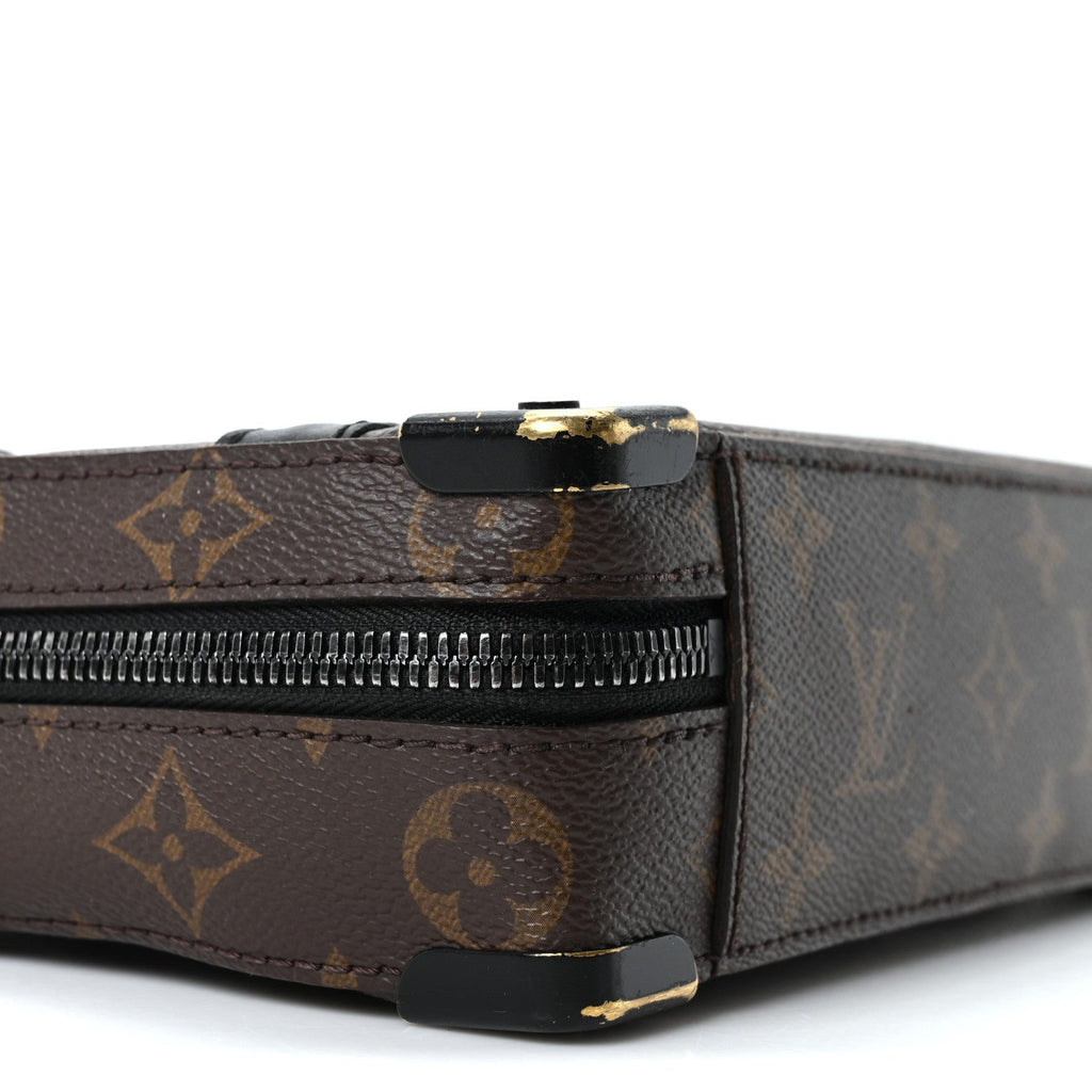 Monogram Macassar Handle Soft Trunk Black