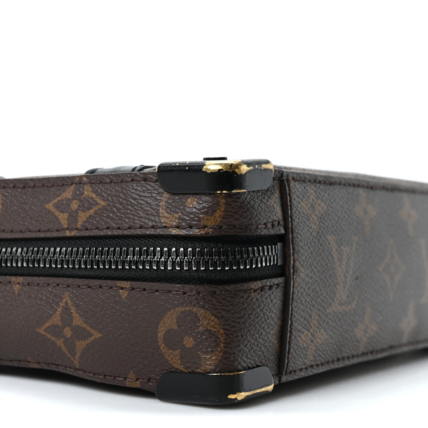 Monogram Macassar Handle Soft Trunk Black