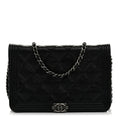 Caviar Quilted Boy Wallet On Chain WOC Black