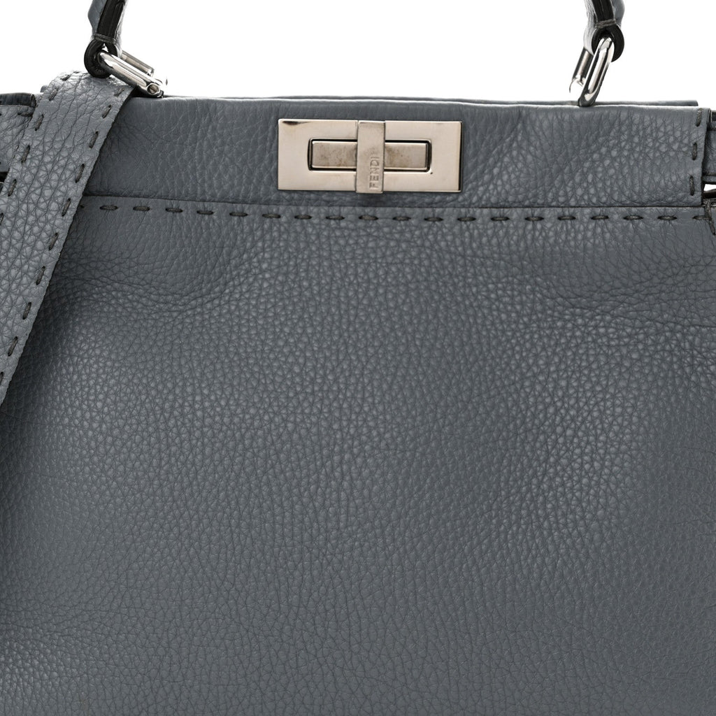 Cuoio Romano Selleria Bi-Color Medium Peekaboo Iconic Satchel Nube Bordeaux