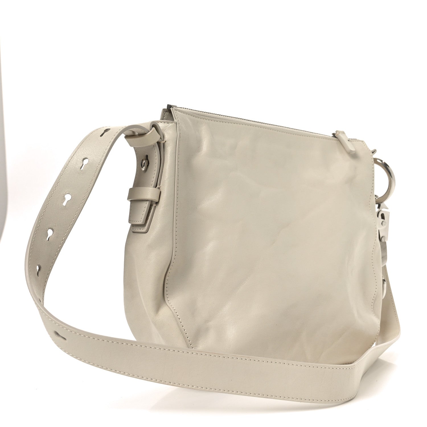 Crinkled Calfskin Small Knight Shoulder Bag Soap