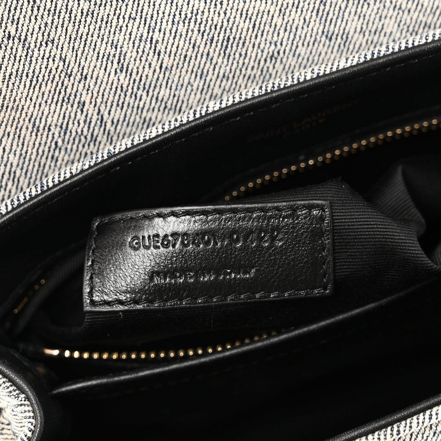 Denim Y Quilted Monogram Toy Loulou Crossbody Bag Grey