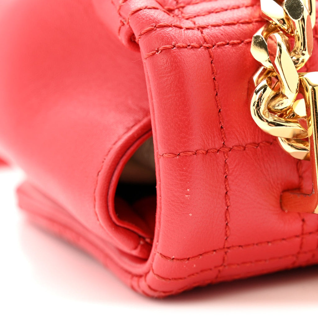 Lambskin Quilted Small Lola Bag Bright Red