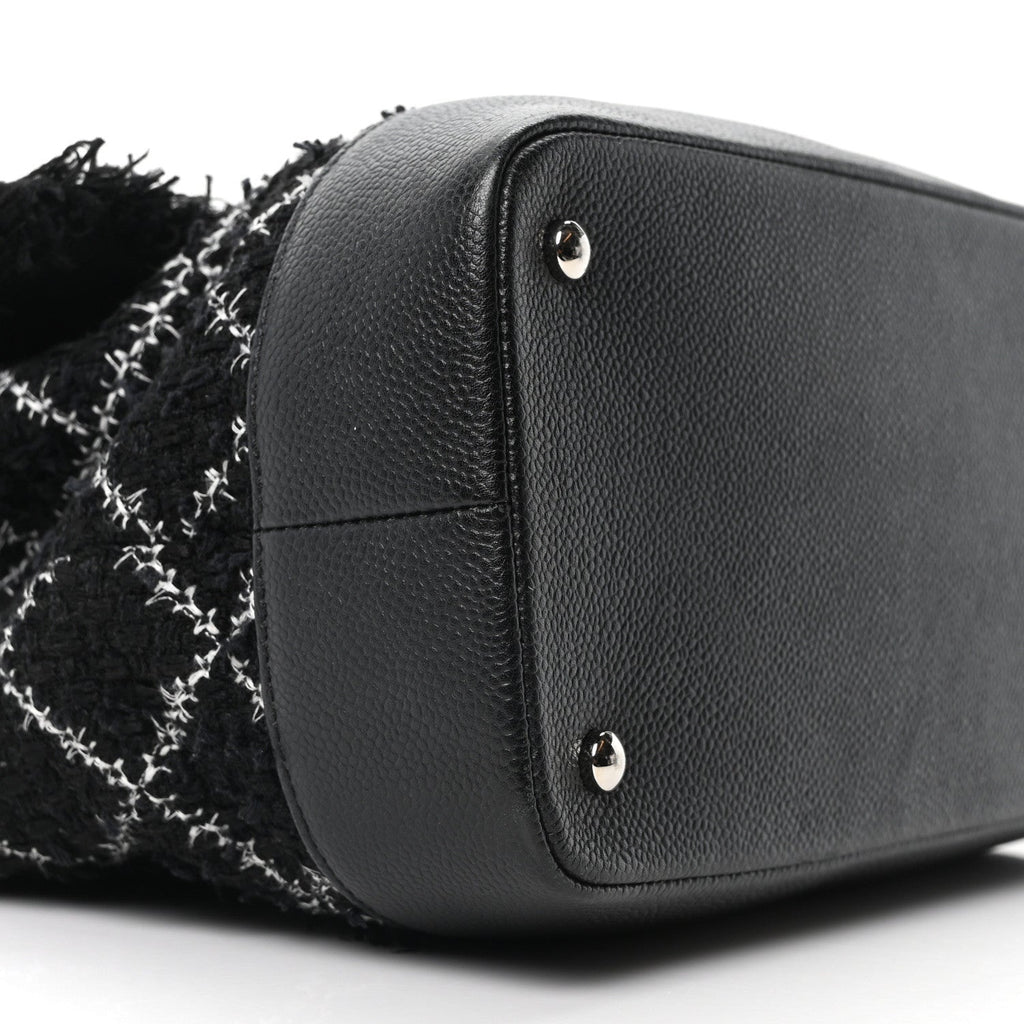 Tweed Trip Top Handle Flap Black