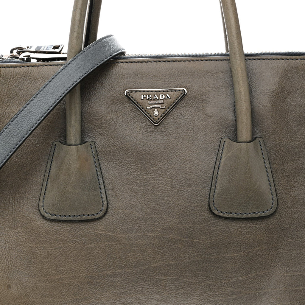 Glace Calf Twin Pocket Tote Marine