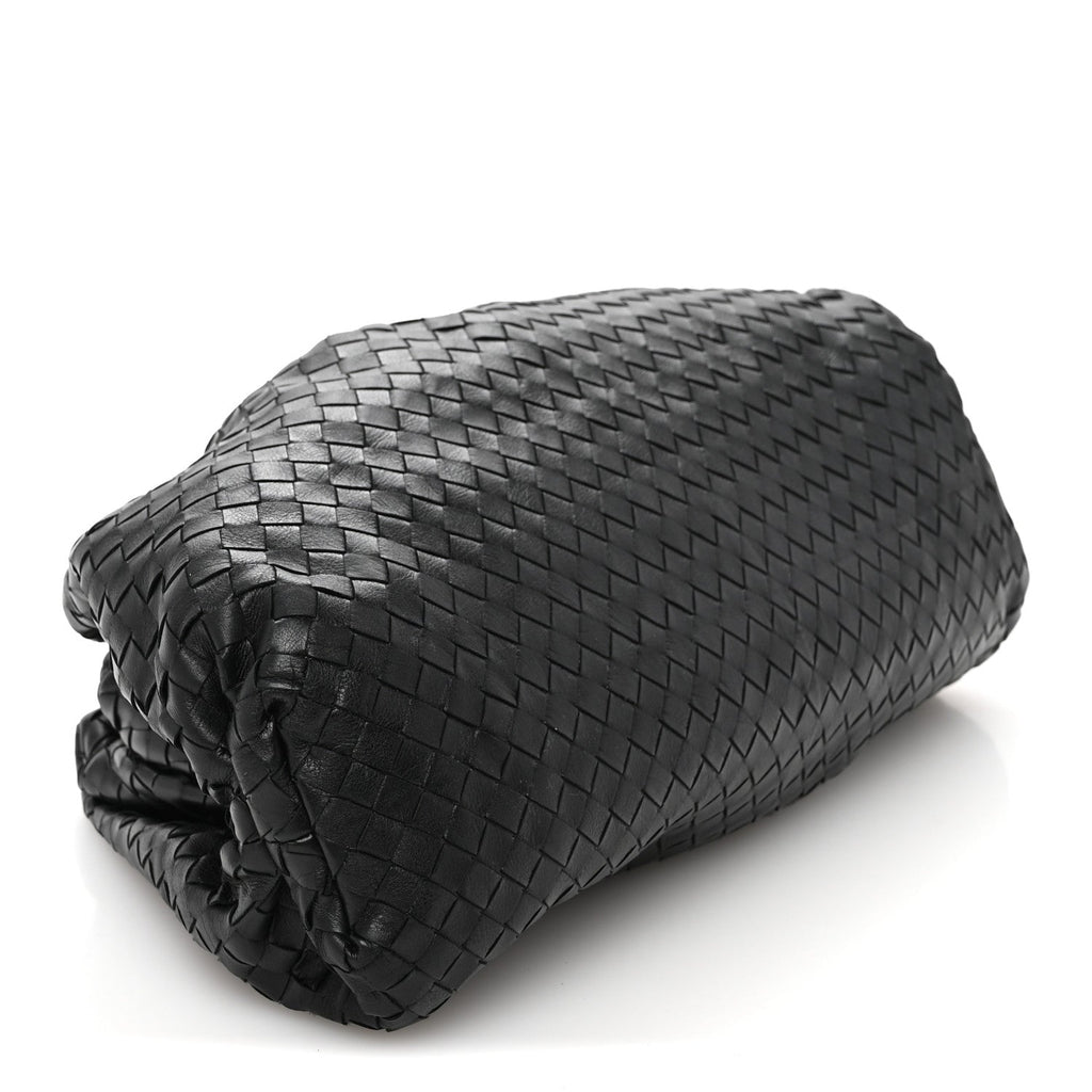 Nappa Maxi Intreccio The Pouch Oversized Clutch Black