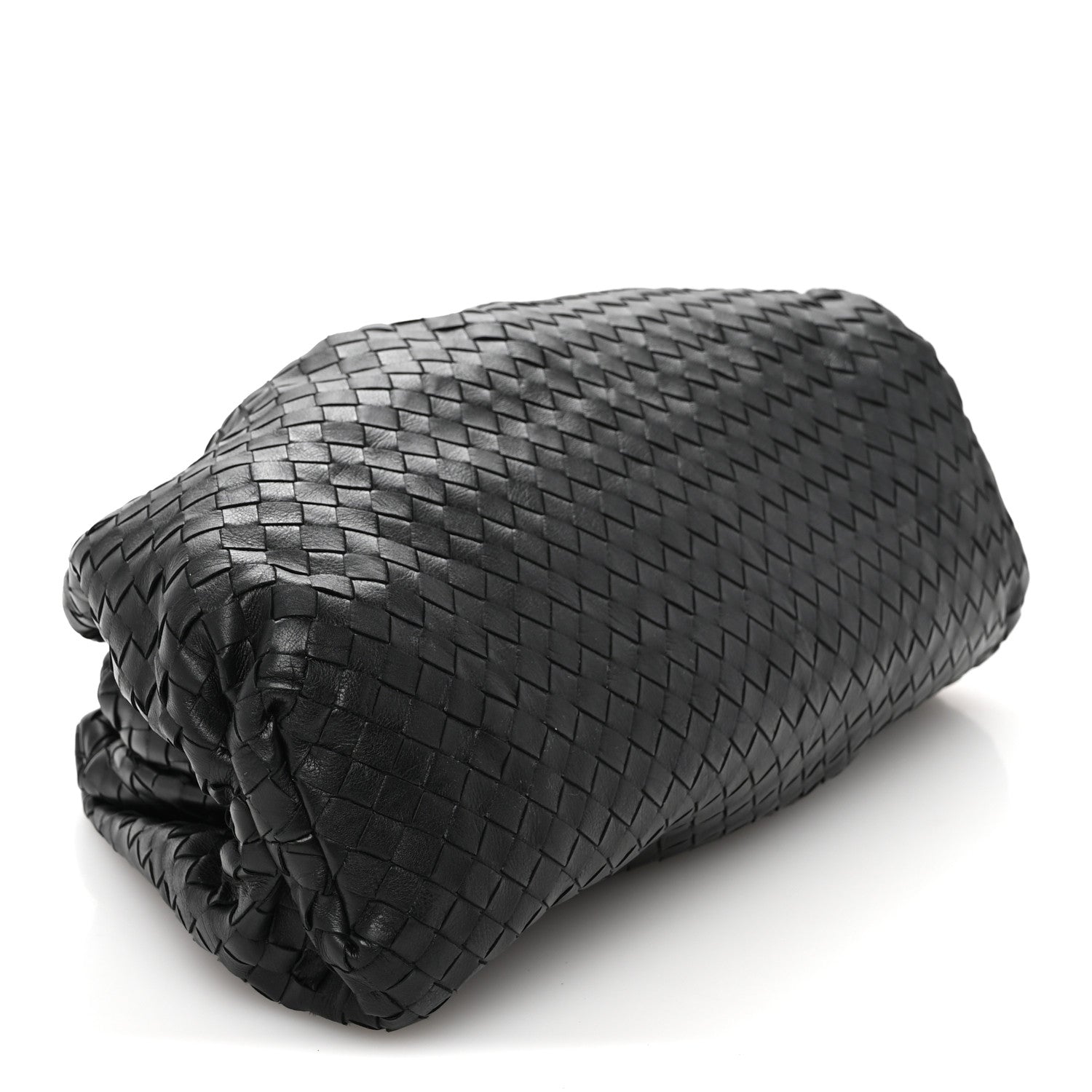 Nappa Maxi Intreccio The Pouch Oversized Clutch Black