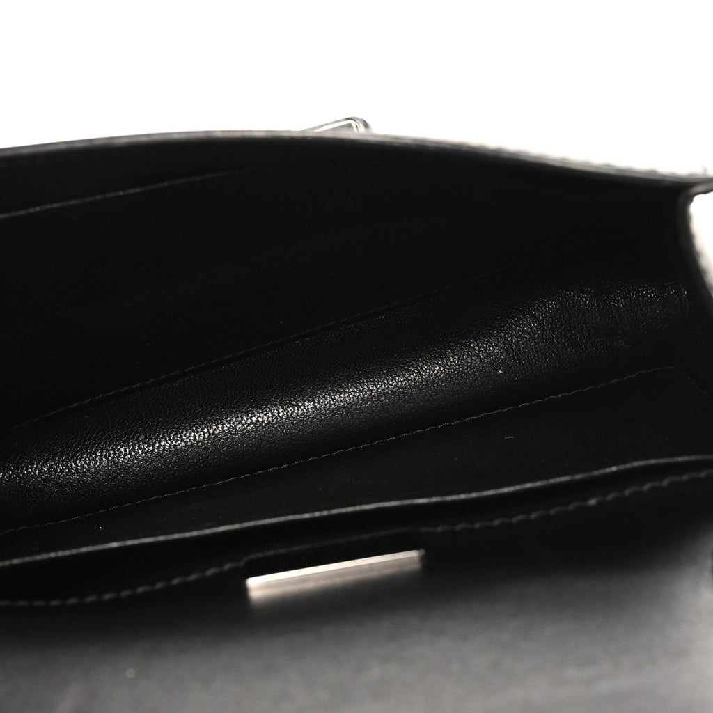 City Calf Saffiano Studded Cahier Bag Black