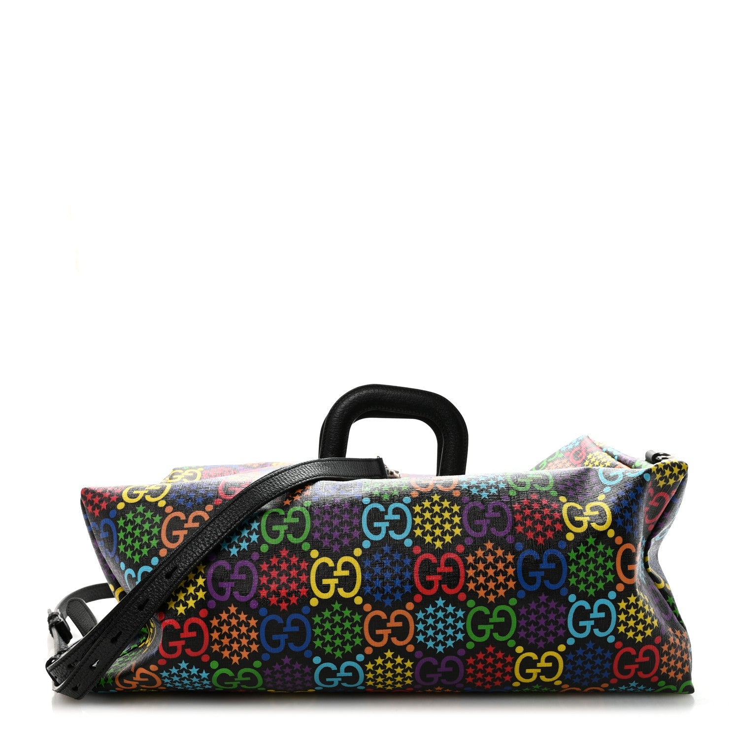 GG Supreme Monogram Psychedelic Duffle Backpack Black Multicolor