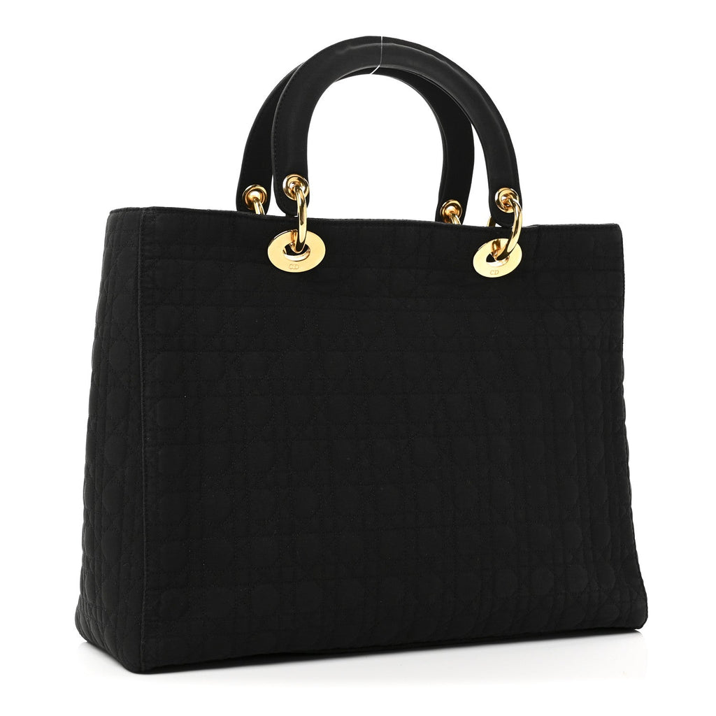 Nylon Cannage Large Lady Dior Black