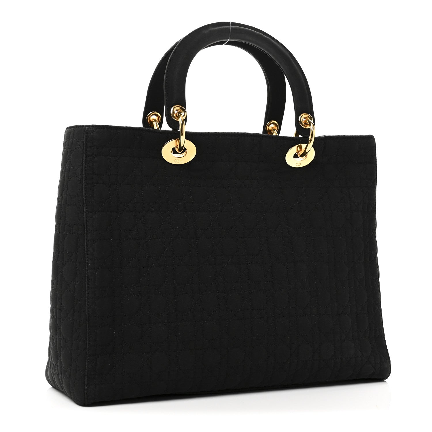 Nylon Cannage Large Lady Dior Black