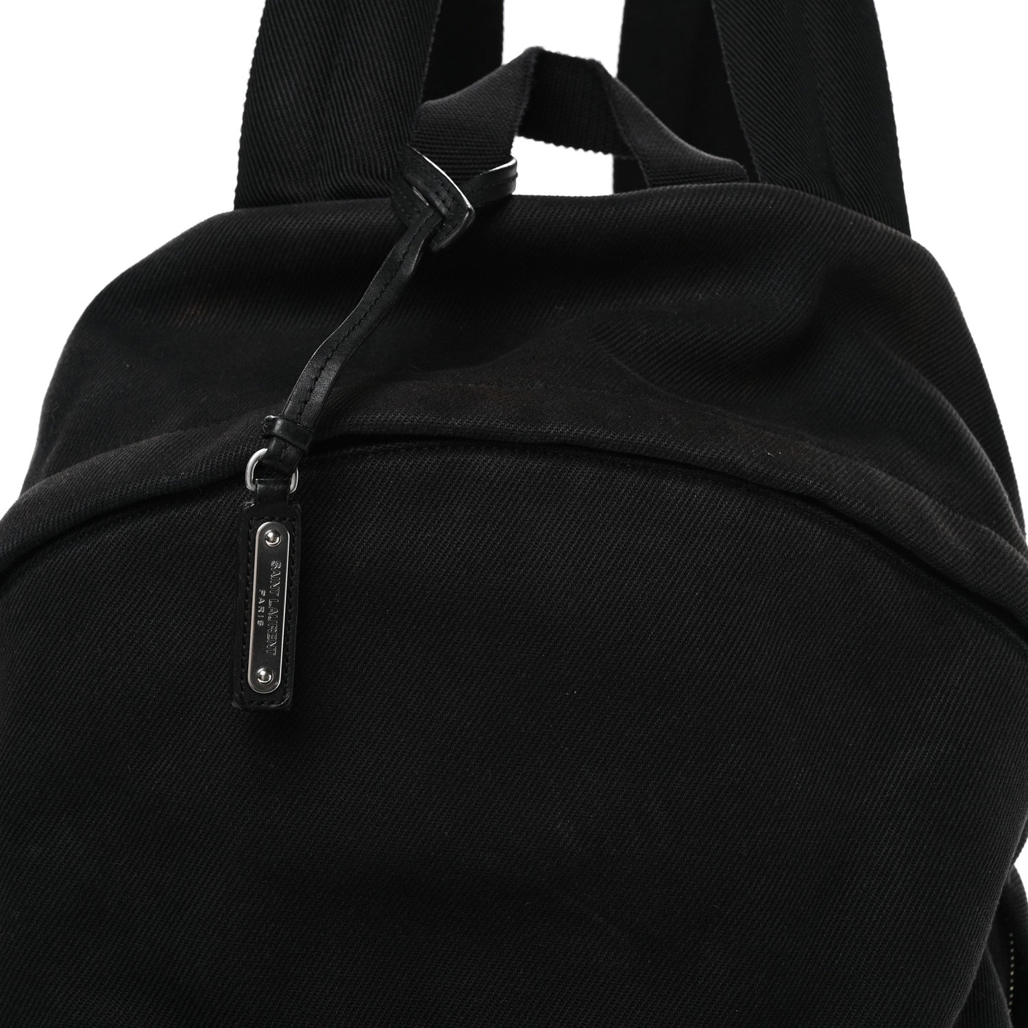 Canvas Signature Embroidered City Backpack Black