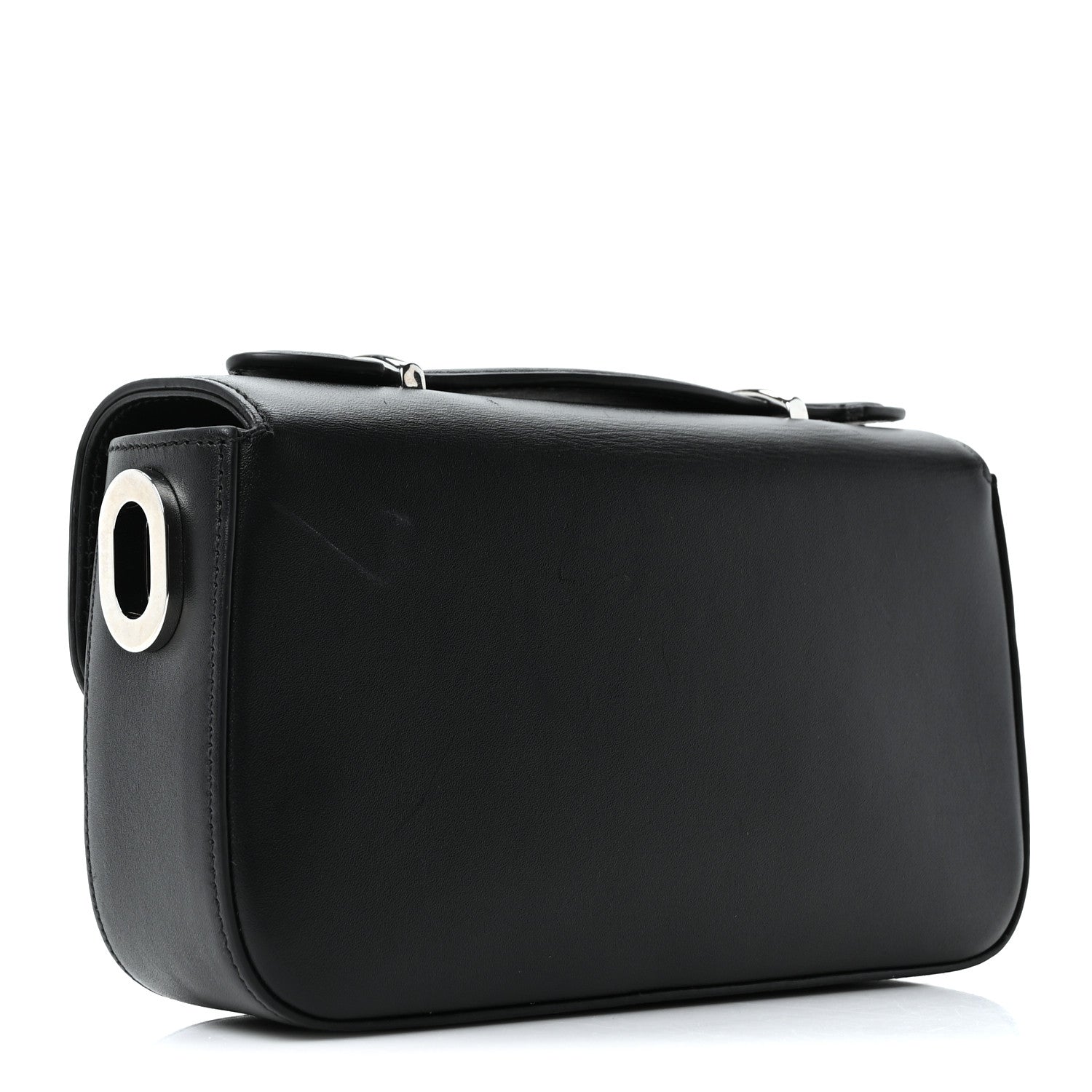 Senna Calfskin Petite GG Top Handle Shoulder Bag Black
