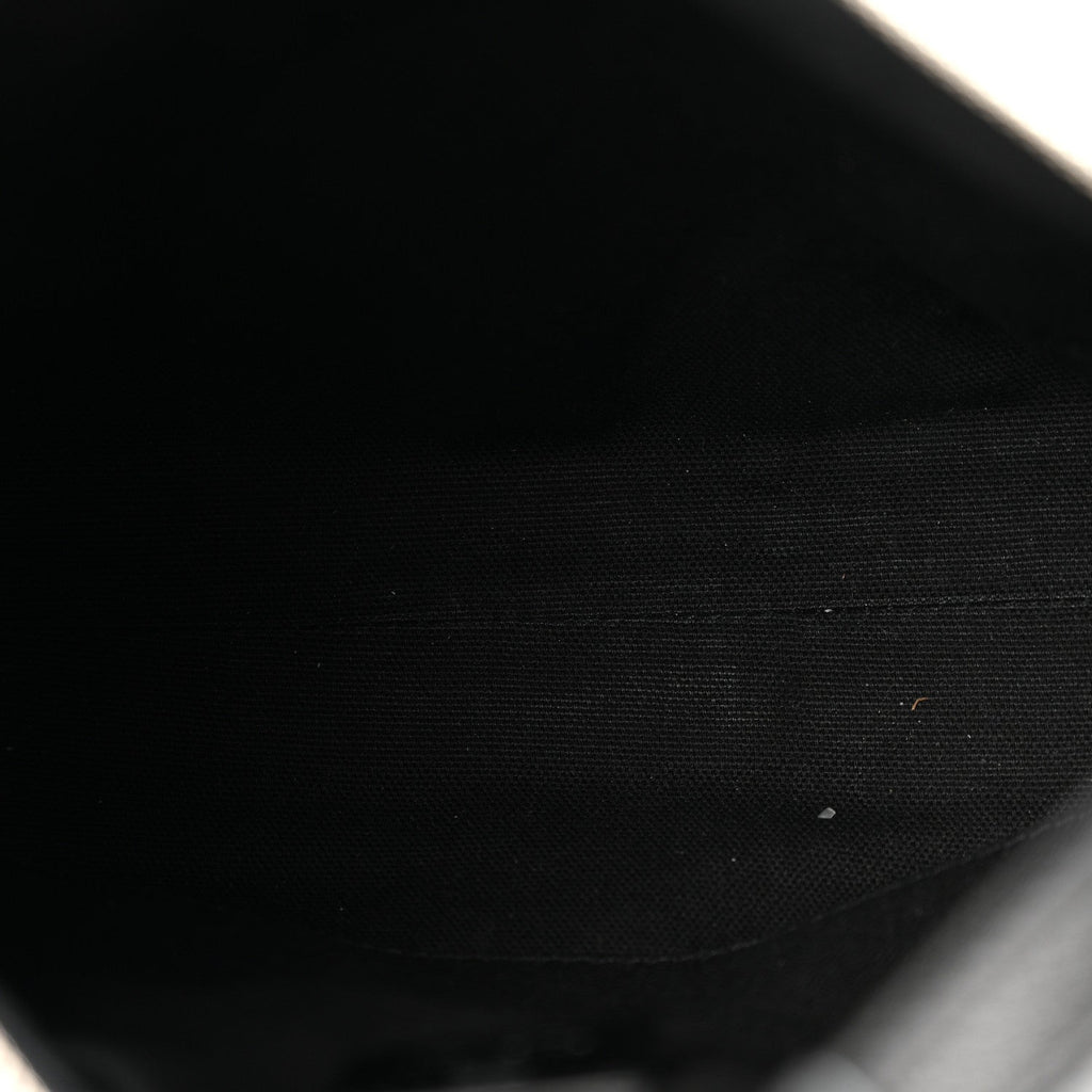 Crinkled Calfskin Small Voyou Bag Black