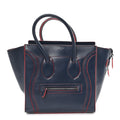 Smooth Calfskin Mini Luggage Navy Red