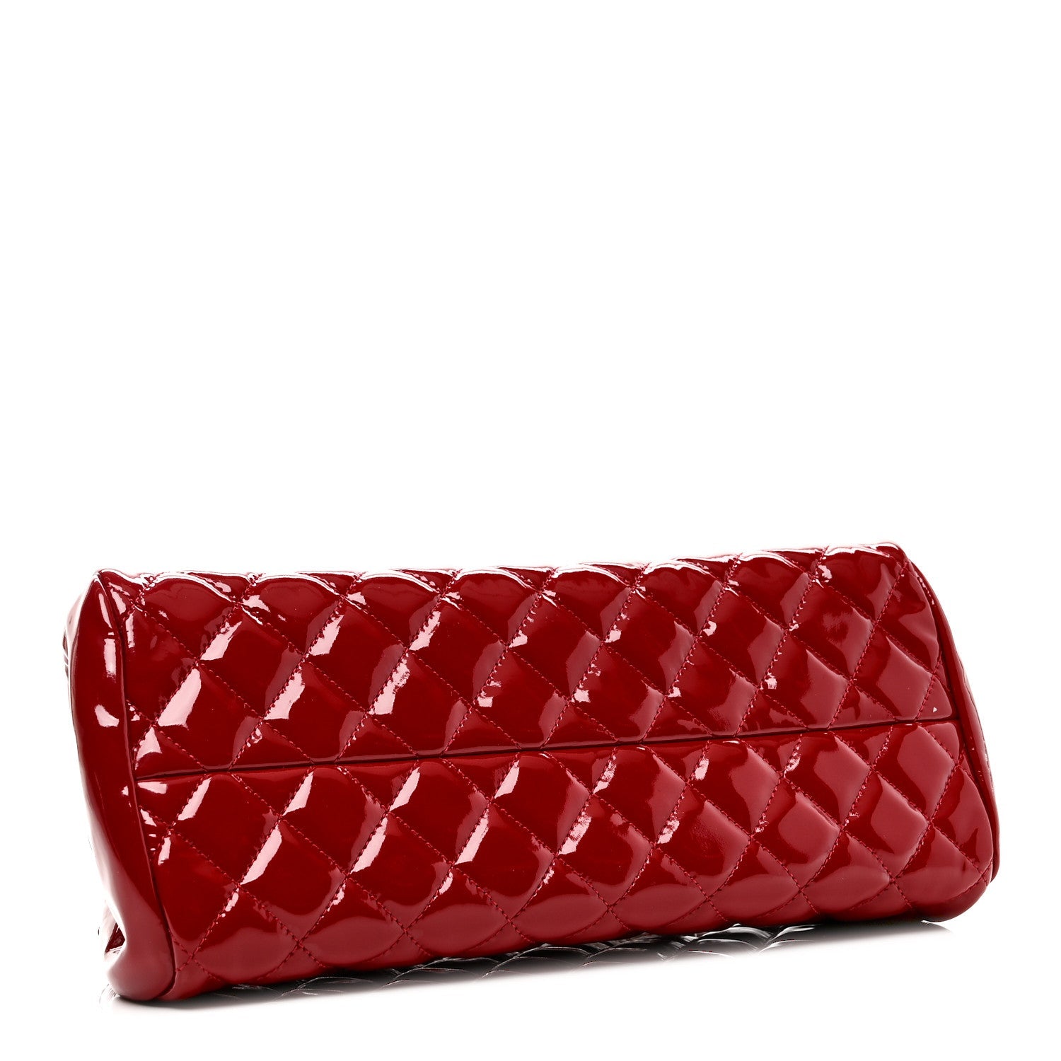 Patent Quilted Small Just Mademoiselle Bowling Bag Red