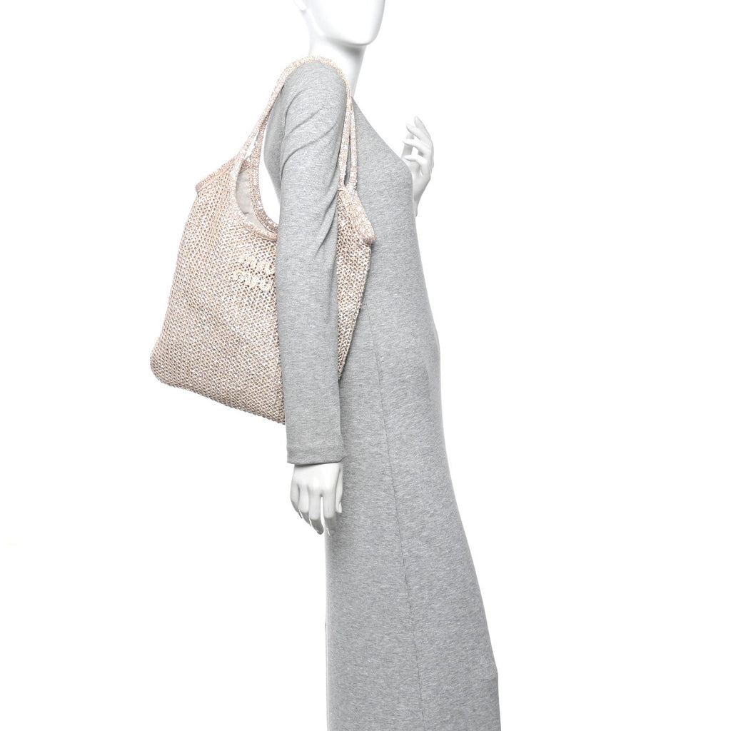 Sequin Mesh Ivy Bag Cipria