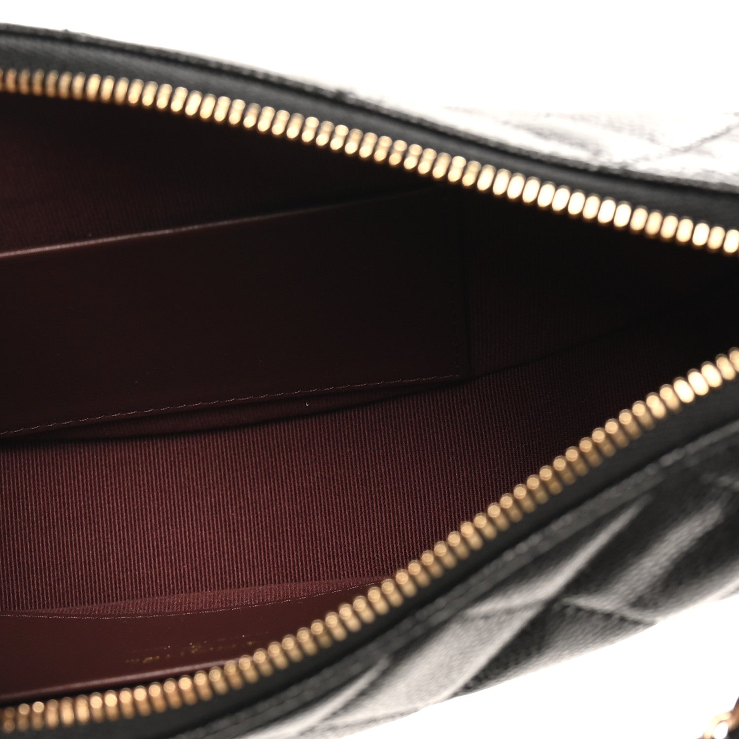 Caviar Quilted Clutch With Chain Black