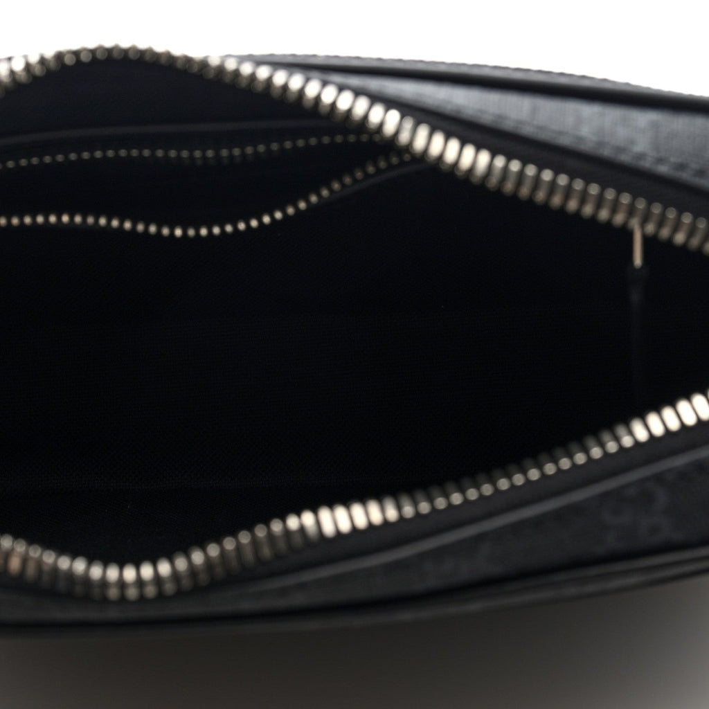 Soft GG Supreme Monogram Web Belt Bag Black Grey