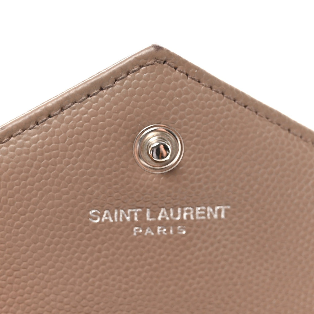 Grain De Poudre Matelasse Chevron Monogram Chain Wallet Taupe