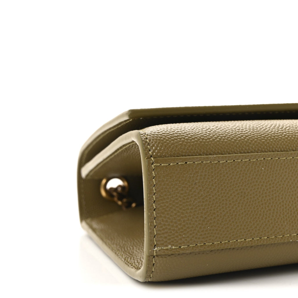 Grain De Poudre Medium Monogram Kate Satchel Hazel Green