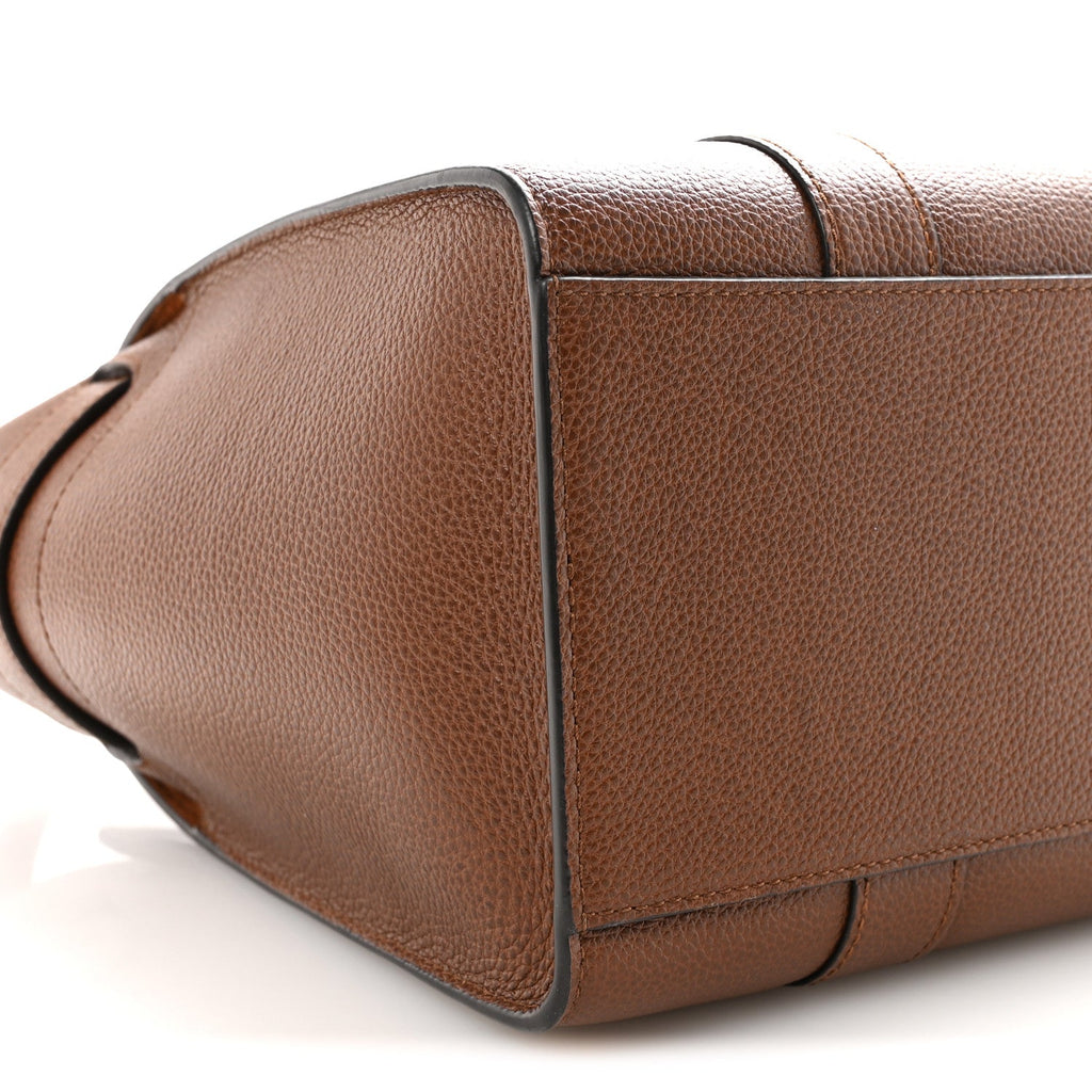 Grain Vegetable Tanned Calfskin Small Zipped Bayswater Oak
