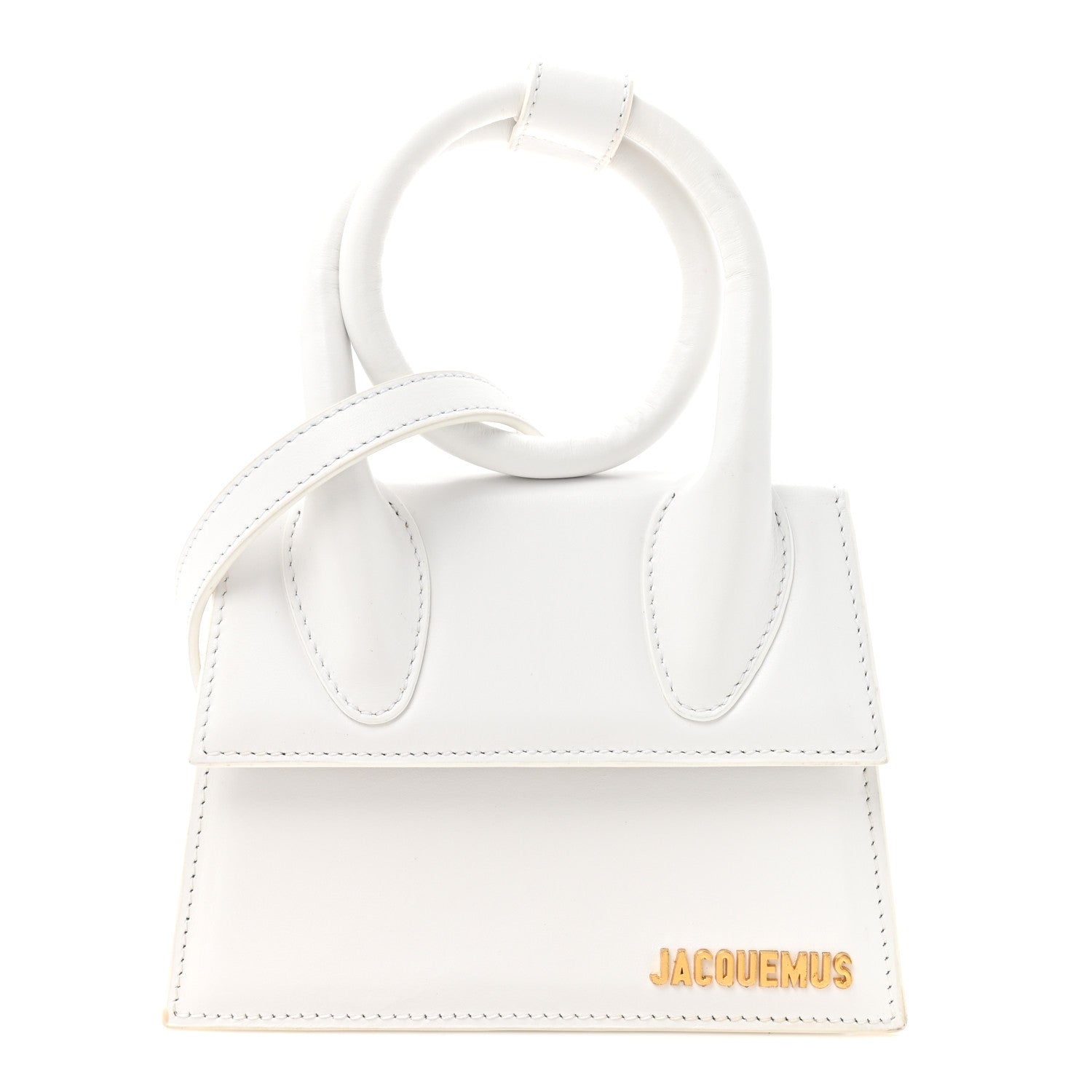 Smooth Calfskin Le Chiquito Noeud White