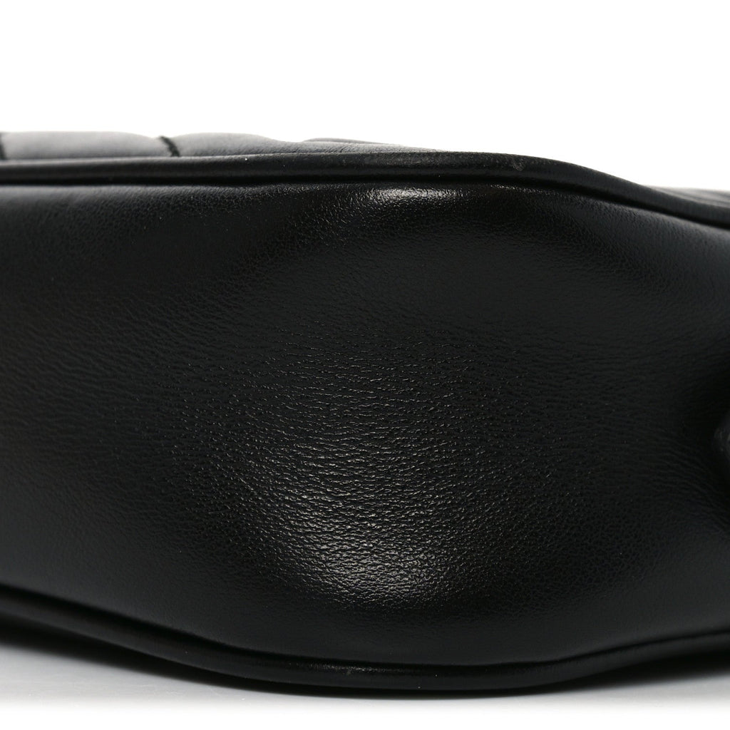 Calfskin Matelasse Mini GG Marmont Chain Shoulder Bag Black