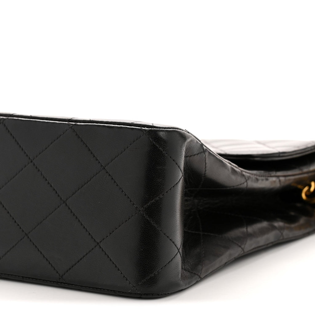 Lambskin Quilted XL Jumbo Single Flap Black