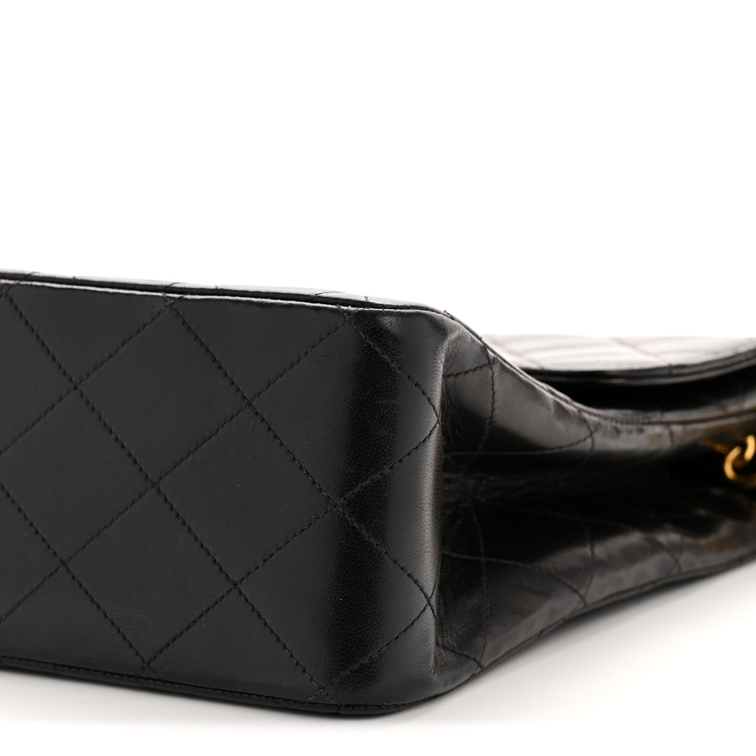 Lambskin Quilted XL Jumbo Single Flap Black