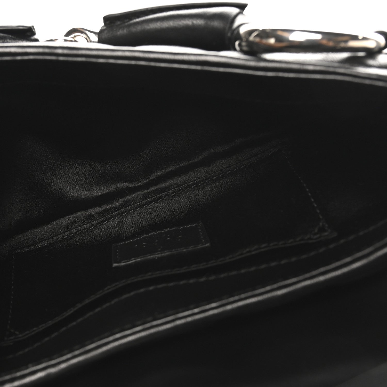 Nappa Vertical Matelasse Medium Maxi Horsebit Chain Shoulder Bag Black