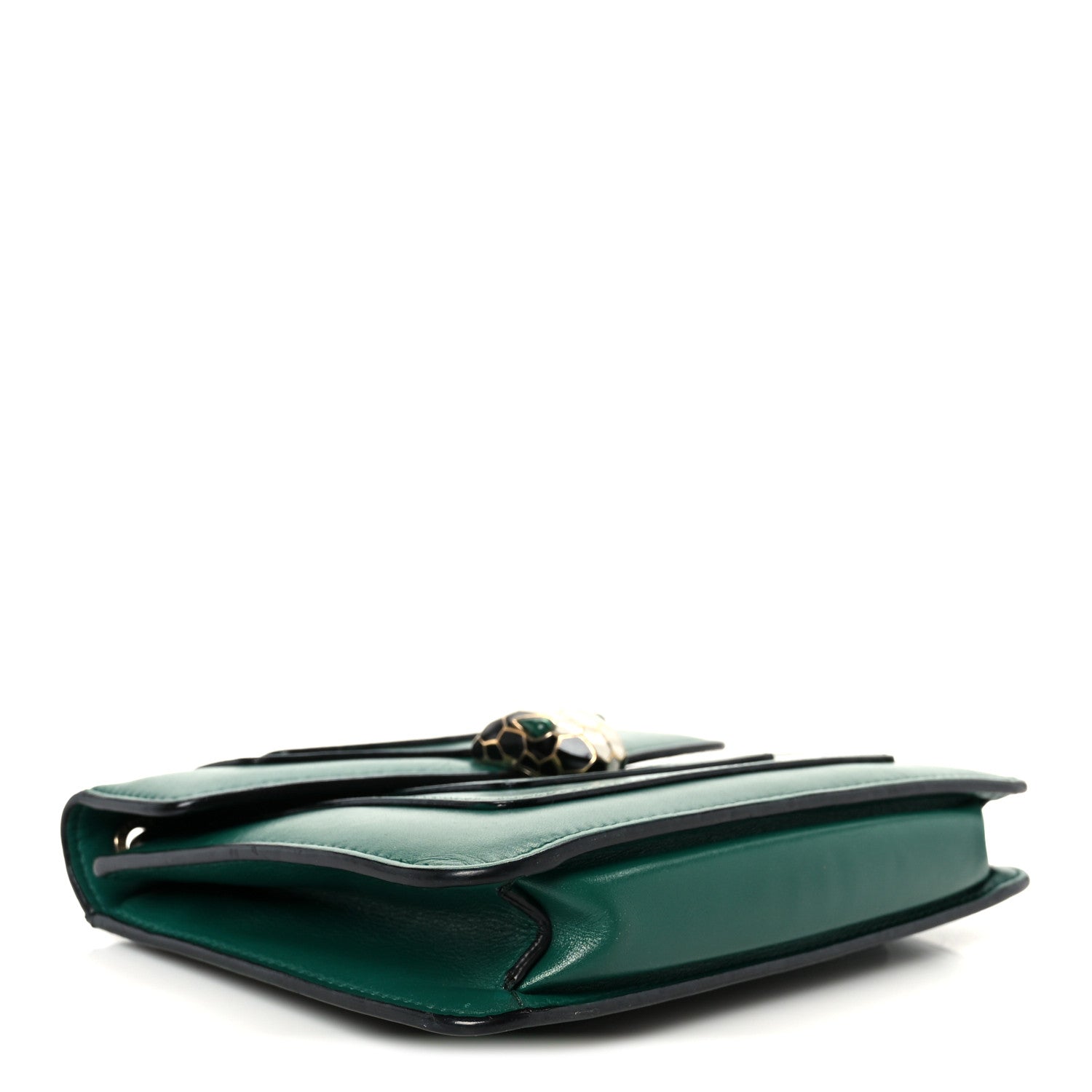 Calfskin Small Serpenti Forever Snake Strap Crossbody Bag Emerald Green