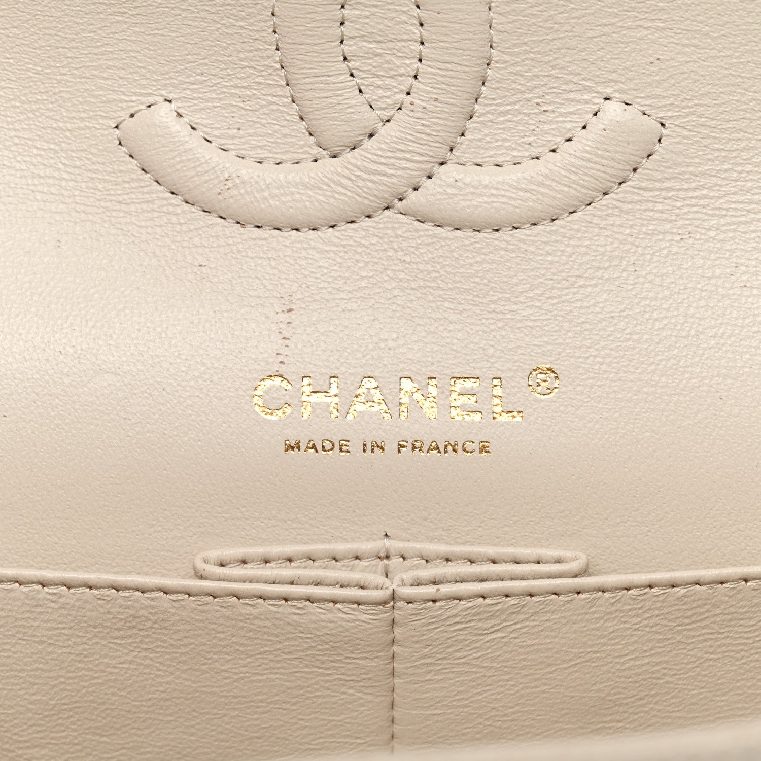 Caviar Quilted Medium Double Flap White