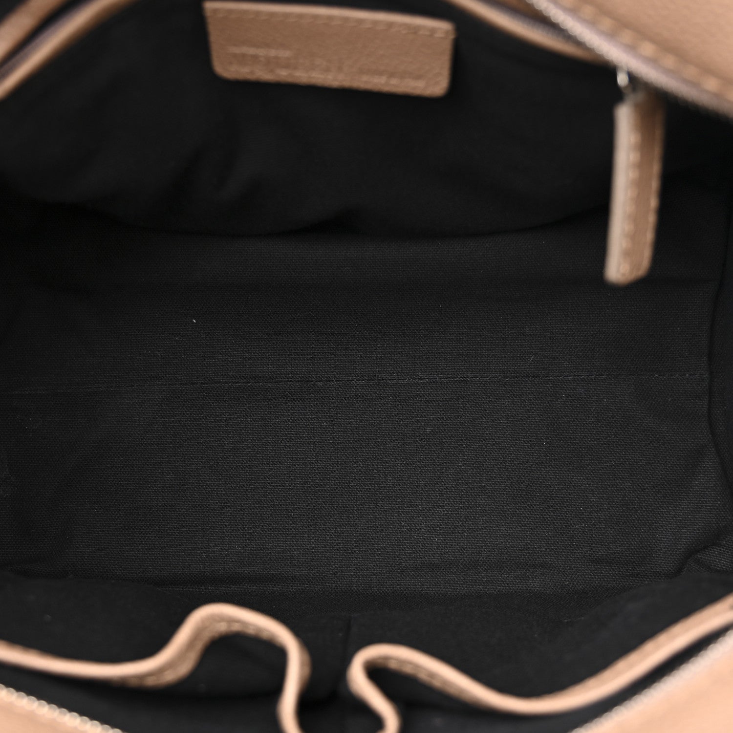 Pebbled Calfskin Small Skull Padlock Zip Around Tote Taupe
