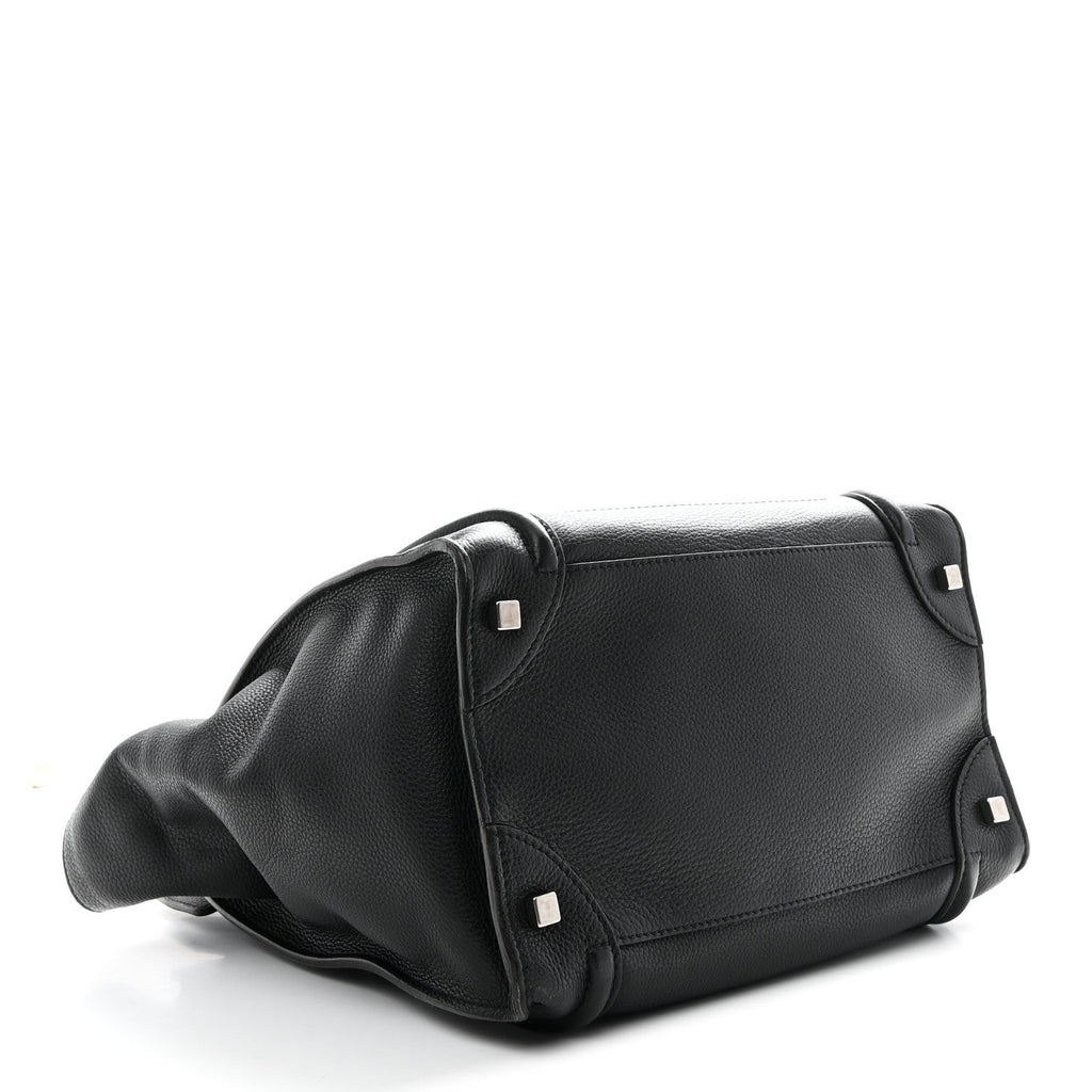 Drummed Calfskin Mini Luggage Black