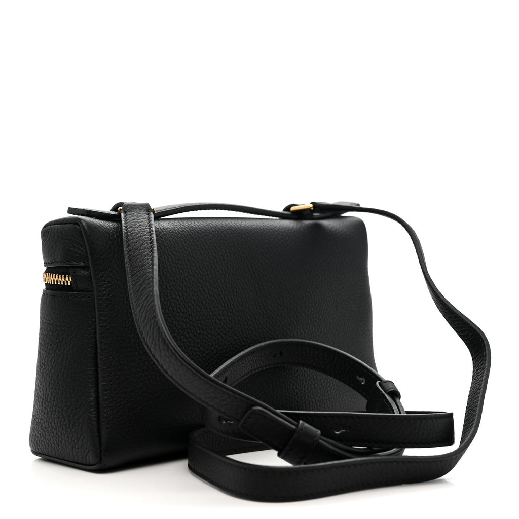 Grained Calfskin L19 Extra Pocket Pouch Black