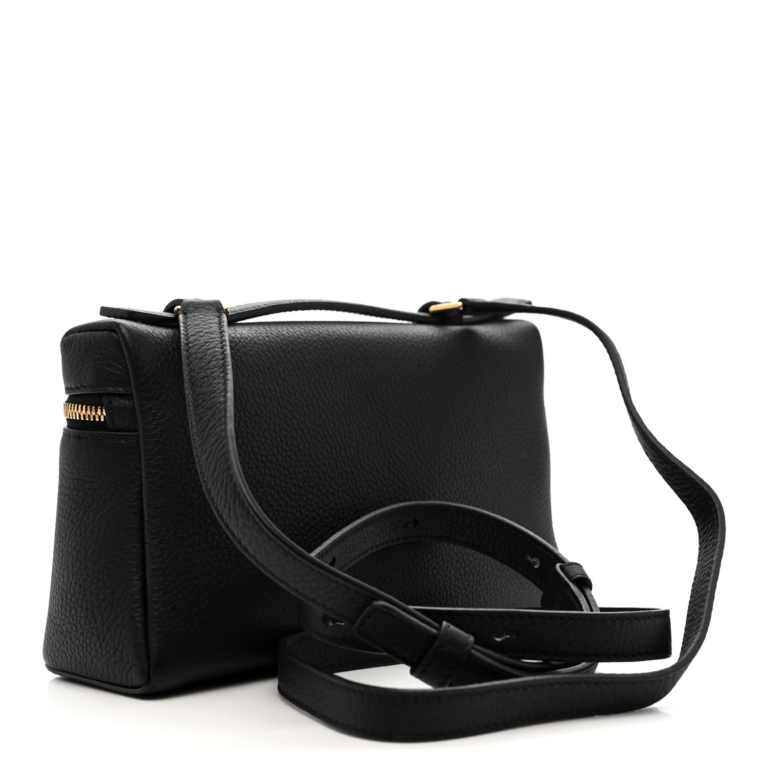 Grained Calfskin L19 Extra Pocket Pouch Black