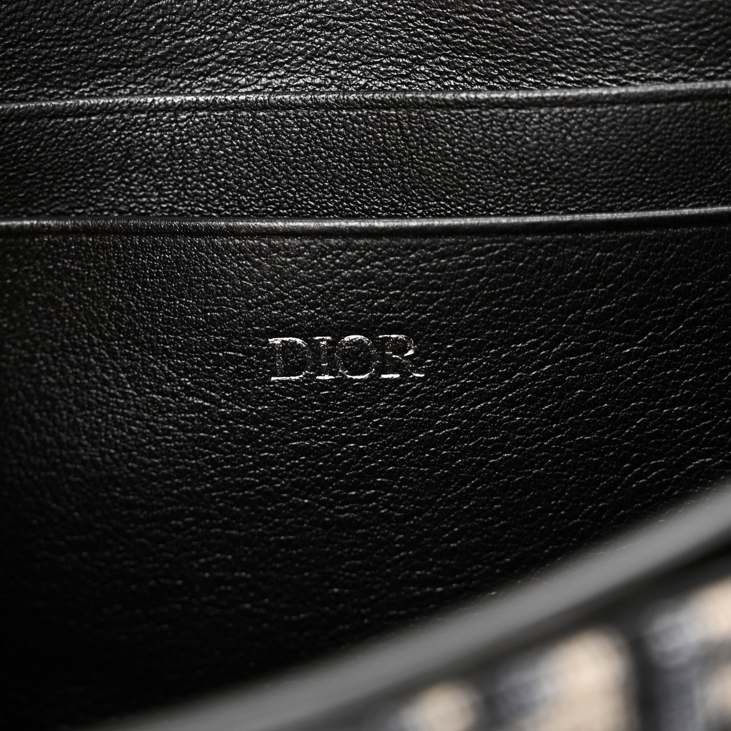 Oblique Smooth Calfskin Elite Wallet On Strap Black Blue