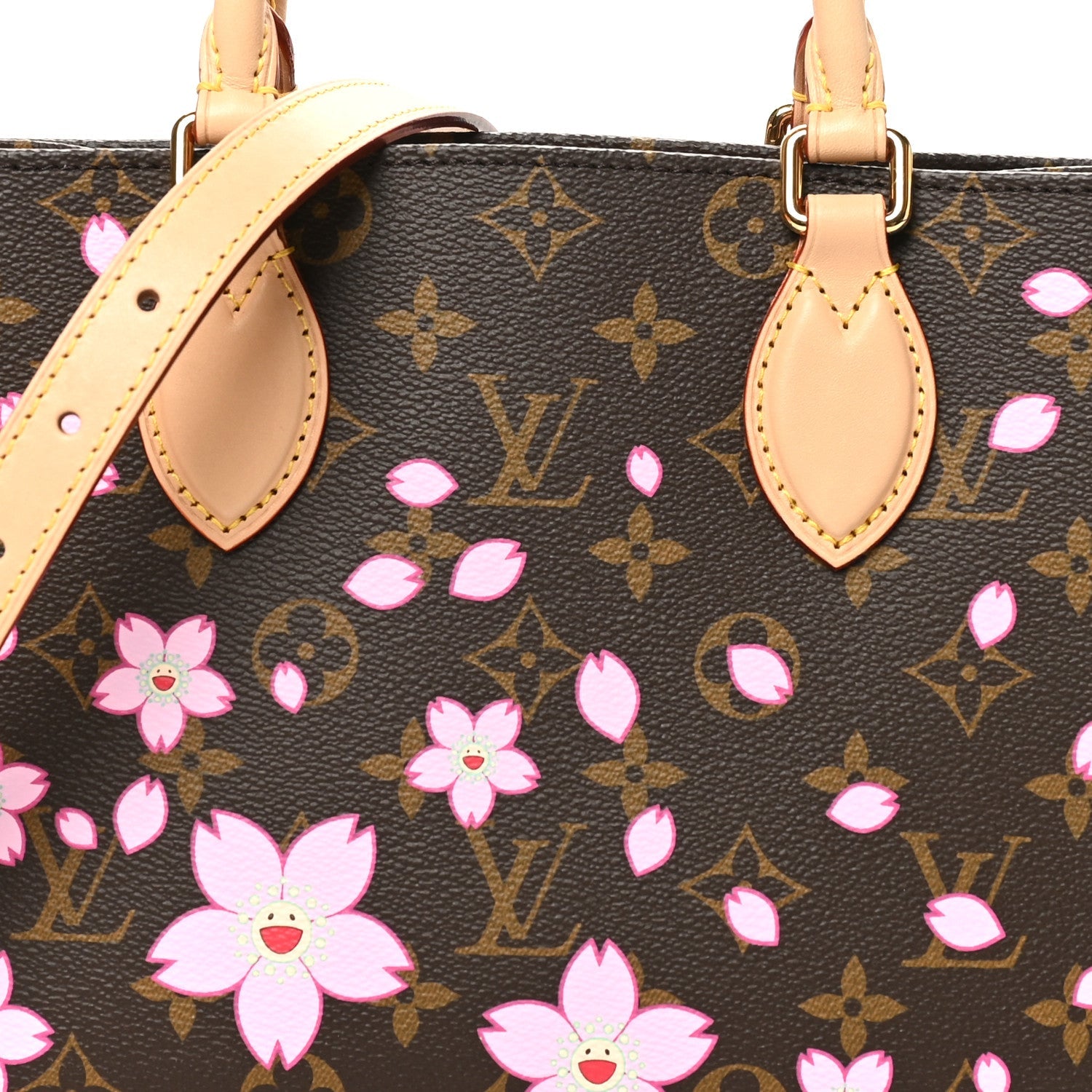 LV X TM Monogram Cherry Blossom Onthego PM Sakura Brown