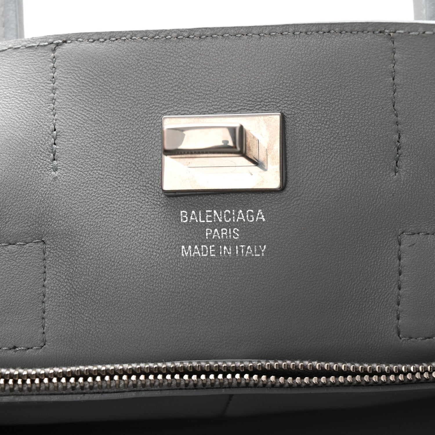 Smooth Calfskin Small Bel Air Carry All Bag Cloud Grey